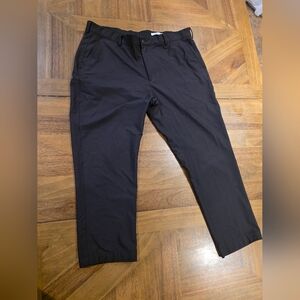 Greg Norman Golf Black Slacks Black Sz 40x29 Stretch Band Waist Slash Pockets